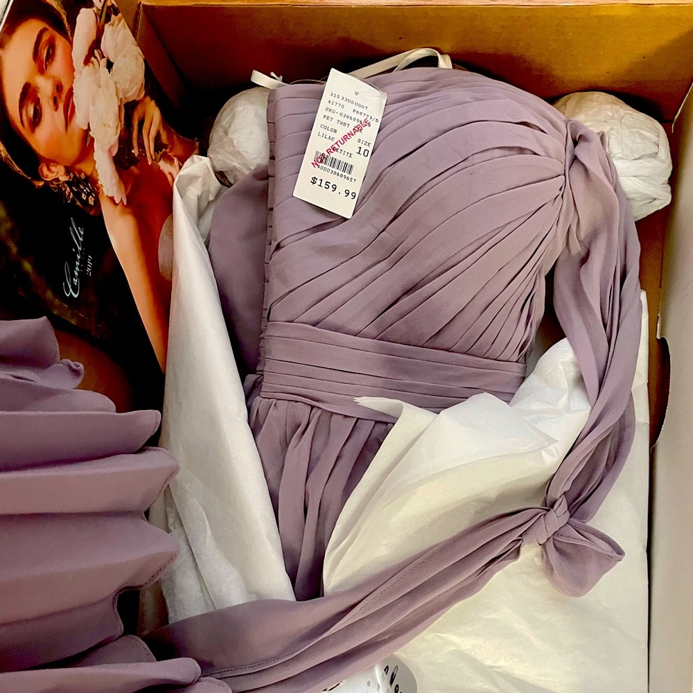 Camille La Vie Petite, Dusty Lilac gowns.